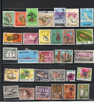Singapore Asia Stamps Canceled Lot 55374
