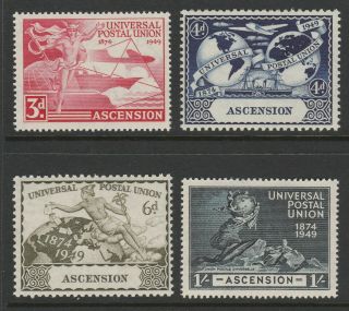 Special Offer Ascension 1949 Universal Postal Union Set Sg 52 - 55 Mnh.