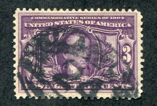 1904 U.  S.  Scott 325 Three Cent Louisiana Purchase Expo Stamp In