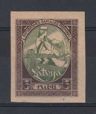 Latvia Lettland Scott 72,  Michel 44,  Imperforate On All Sides,  Mh