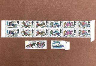 1966 Gb Stamps 4d Block Of 12 Plus 2,  Mnh Set - Battle Of Hastings Commemorative