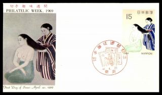 Mayfairstamps Japan 1969 Philatelic Brushing Hair First Day Cover Wwb55903