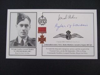 Rare Limited Edition Signed Cover - W/cmdr Geoffrey Leonard Cheshire Vc