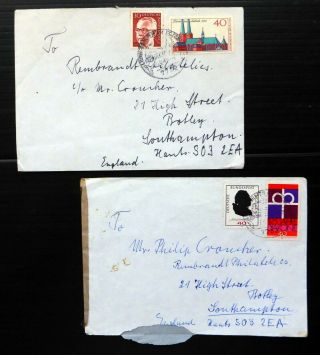 Germany 2 Covers From Dr Reinhold Eggers Colditz Castle Chief Guard Bp464