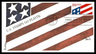 Mayfairstamps Us Fdc 1990 American Flag Us Stams Go Plastic First Day Cover Wwb_