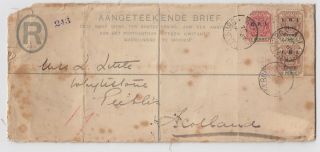 Boer War 1902 Pretoria Censor Middelburg S.  Africa 4d Registered Letter E.  R.  I.