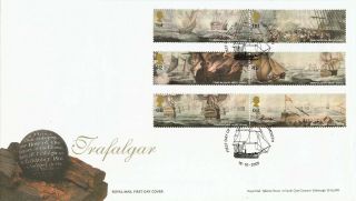 Gb First Day Cover Bicentenary Of The Battle Of Trafalgar Portsmouth 18/10/2005