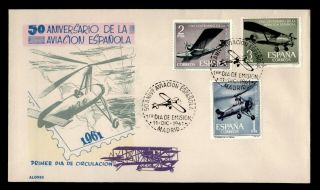 Dr Who 1961 Spain 50th Anniversary Of Aviation Fdc C125148