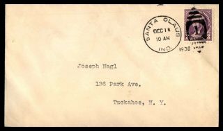 Mayfairstamps Us 1936 Santa Claus To Tuckahoe Ny Cover Wwb17881