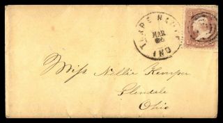 Mayfairstamps Us 1860s Terre Haute To Glendale Oh Cover Wwb18283