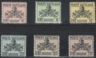 Vatican 1954 Segnatasse Yvert T13/t18 (ref 13690)
