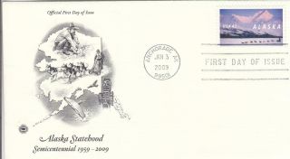 2009,  Semicentennial Alaska Statehood,  Pcs,  Unaddressed,  Fdc (d9545)
