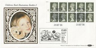 (33257) Gb Benham Fdc D56 £1.  80 Childrens Cylinder Booklet 18p Windsor 1986