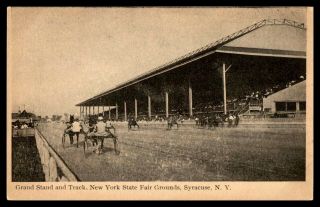Mayfairstamps Us Grand Stand And Track York State Fair York Post Card Ww