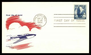 Mayfairstamps Us Fdc 1954 Airplane Fluegel Postal Card Wwb27105