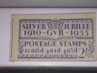 Gb Kgv 1935 Silver Jubilee Stamps Booklet 2/ -.  304 Inverted Watermark.