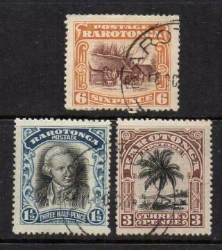 Cook Islands 1920 Group Of 3 Very Fine Quality & Collectable