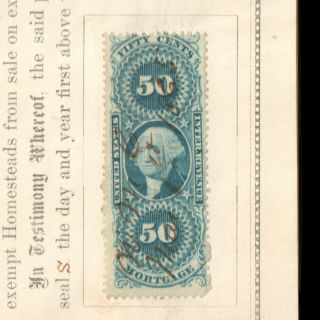 1865 Civil War Era Illinois Land Deed William M & Elizabeth Coventry W/ Sc R59c