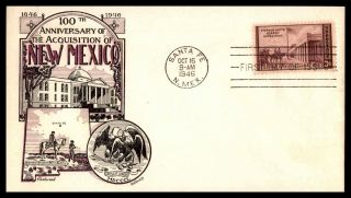 Mayfairstamps Us Fdc 1946 Knapp Fleetwood Mexico Acquisition First Day Cover