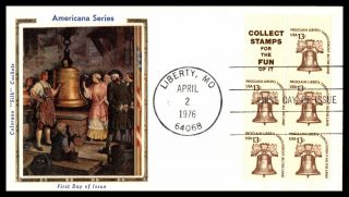 Mayfairstamps Us Fdc 1976 Americana Bells Booklet Colorano Silk First Day Cover