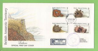 British Antarctic Territory 1989 Lichens Set Registered First Day Cover,  Signy