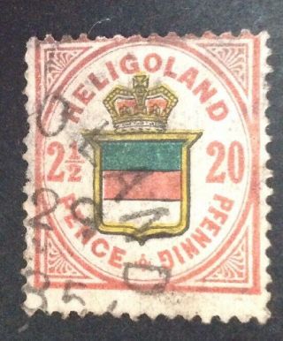 Heligoland 1875 20pf Stamp Vfu