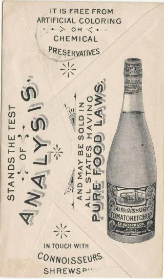 1904 2 - Sided Advertising Cover,  Hazard & Co,  Shresbury Ketchup,  Ny & Nj