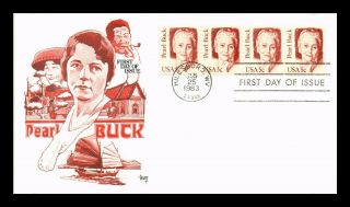 Dr Jim Stamps Us Pearl Buck First Day Cover Marg Strip Hillsboro West Virginia