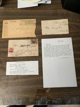 1893 Us Post Office Returned Dead Letter Buffalo / Rome Ny Unpaid Grocer Letter