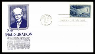 Mayfairstamps Us 1957 Ike Anderson 2nd Inauguration Day Cover Wwb35947