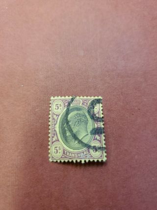 1902 Transvaal Postal Stamps Sc 264 5sh Wmk.  Crown And Ca