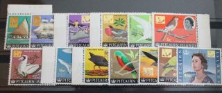 Pitcairn 1967 Sg69 - 81 Birds Thematic Set Fine Mnh