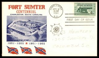 Mayfairstamps Fort Sumter Centennial 1961 Fdc Wwb_25181