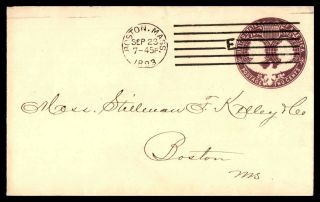 Mayfairstamps Two Cents Purple Boston Massachusetts 1893 Us Stationery Cover Wwb