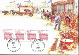 Us Fdc Fleetwood Maximum Card Scott 2452b Circus Wagon 1900 