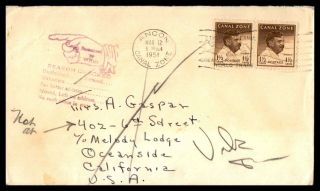 Mayfairstamps Us 1951 Canal Zone To Us Return To Sender Cover Wwb34639