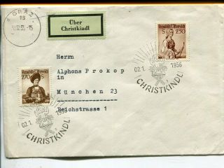 Austria Christkindl Cover To Germany 1956
