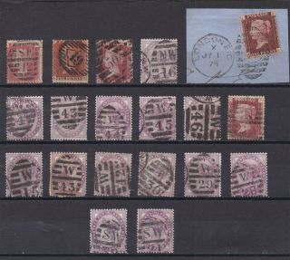 Lot:31448 Gb Qv 1d Reds And 1d Lilac Stock Selection