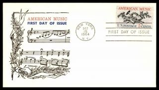 Mayfairstamps Us Fdc 1964 American Music Cachet First Day Cover Wwb33403