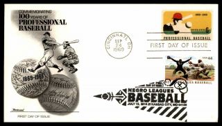 Mayfairstamps Us Fdc 1969 Baseball Combo Fleetwood Dual Cancels First Day Cover
