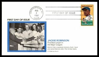 Mayfairstamps Us Fdc 1982 Jackie Robinson Tmca Baseball First Day Cover Wwb33523