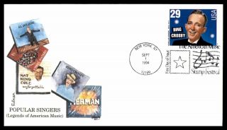 Mayfairstamps Us Fdc 1994 Bing Crosby Edken Singer First Day Cover Wwb33395