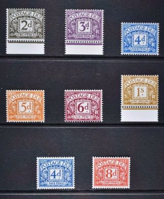 Qeii,  1968 / 69,  Both Sets Of Postage Due Stamps,  Um,  Cat £23.