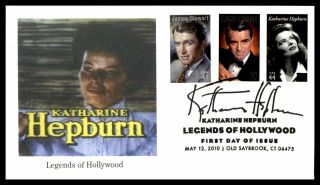 Mayfairstamps Us Fdc 2010 Katharine Hepburn Legends Of Hollywood Combo First Day