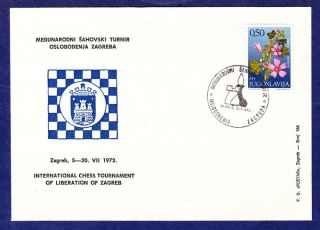 Ca Chess Schach Jugoslavia 20.  07.  1972 Special Cancel / Cover Zagreb