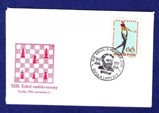 Ca Chess Schach Hungary 03.  11.  1993 Special Cancel Special Cover Budapest