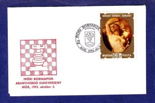 Ca Chess Schach Hungary 09.  10.  1992 Special Cancel Special Cover Budapest