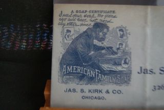 Adv.  cover / American Family Soap - Jas.  S.  Kirk & Co.  / Chicago 2