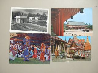 Four Asia Post Cards:nepal,  Japan,  Thailand,  Pakistan
