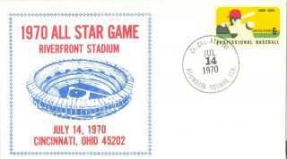 Usa,  Cincinnati,  Oh 1970 All Star Baseball Game,  7/14/70 (stamp,  Postage,  Cover)